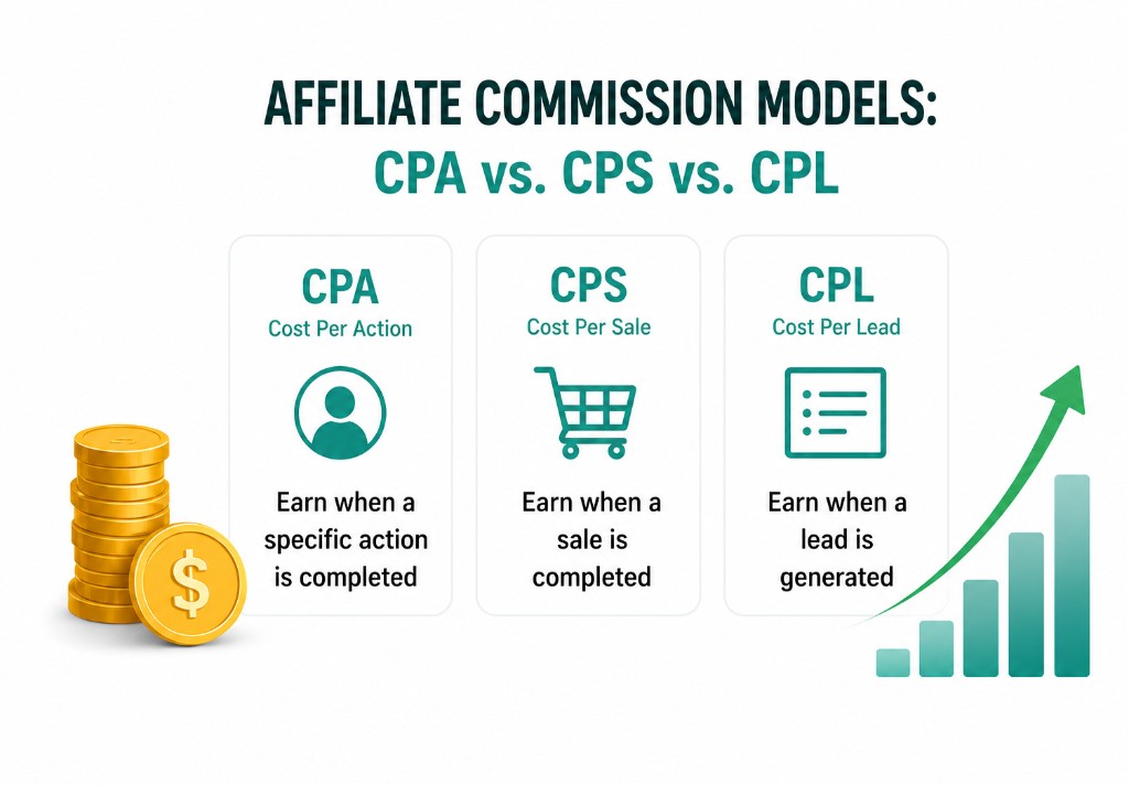 Affiliate-Provisionsmodelle verstehen: CPA vs. CPS vs. CPL
